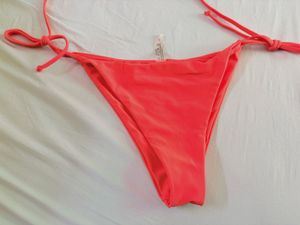 Coral Tie-Side Bikini Bottom