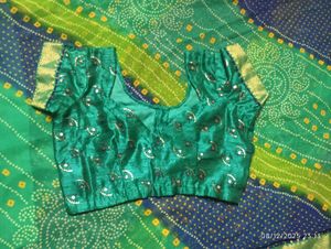Bandhani Dupatta - Blue &amp; Green