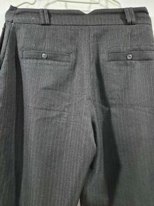 Classic Pinstripe Flared Trousers