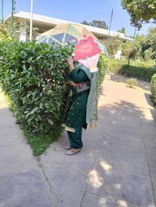 Green Colour Jory and Makesh Work Lining Suit