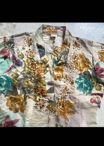 Elegant Floral Kurta Set with Palazzo Pants