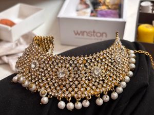Exquisite Gold-Plated Kundan Necklace Set