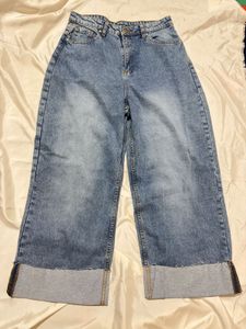 Stylish Wide-Leg Denim Jeans