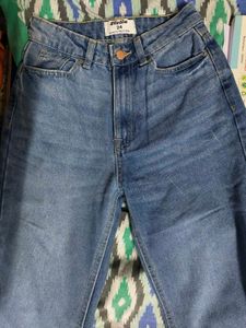 Wide Leg Blue Denim Jeans