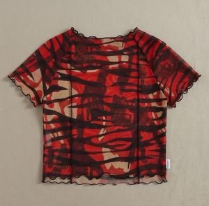 Sheer Burnout Print Top