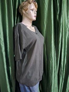 Gray Knit Tunic Top