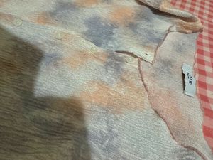 The Ordinary Tie-Dye Button Up Top/ Cardigan