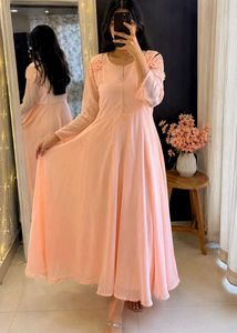 Elegant Peach Ethnic Gown | XL size