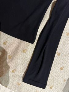 Black Off-Shoulder Long Sleeve Top