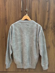 Grey Crew Neck Pullover Sweater