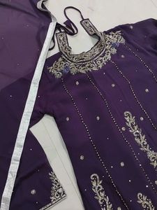 Purple lehenga with long top💝