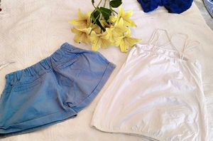Cute N Amazing Denim Shorts With Top