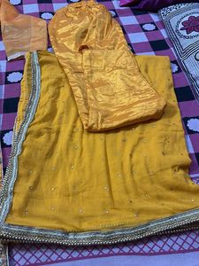 Embellished Yellow Kurta Set