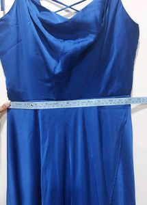 Elegant Royal Blue Satin Gown 💙