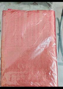 2 pieces Elegant Cream &amp; Gold Saree