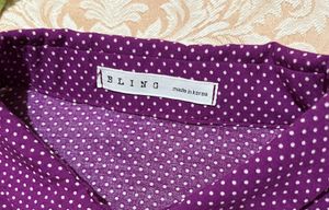 Purple Polka Dot Button-Up Shirt