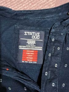 Navy Blue Printed T-Shirt oversized denim mimic