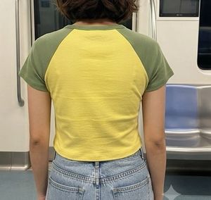 Cute Yellow Star Crop Top