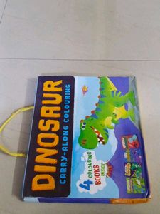 Carry bag set of 4 Dinosaurs Coloring Books