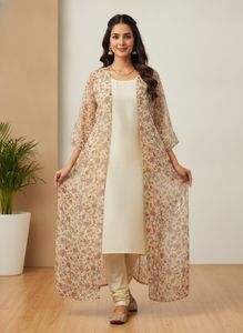 Floral Print Long Shrug