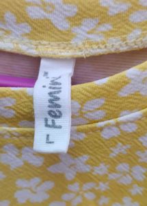 Yellow Floral Print Blouse