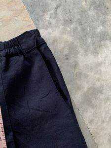 Navy Blue Pleated A-Line Skirt