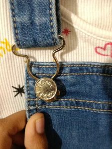 Denim Jumper Dress with Top
