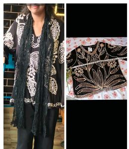 Vintage Floral Embroidered Blouse