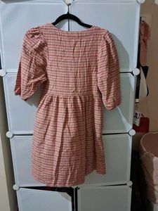 Chic Checked Puff Sleeve Mini Dress