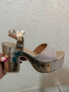 Elegant Rose Gold Strappy Heels