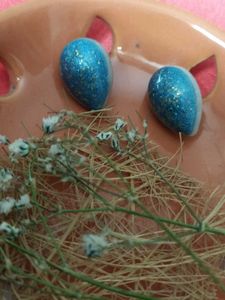 Sparkling Blue Egg Charms