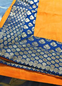 Women Yellowish Saree With Designer Blouse