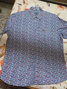 Men's Floral Print Short Sleeve Shirt