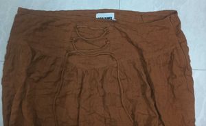 Flowy Boho Brown Maxi Skirt