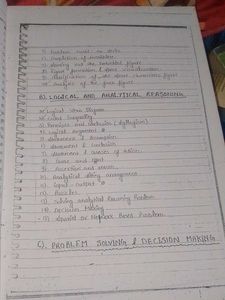 SD Educom Reasoning Class Notes