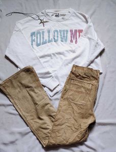 🤯COMBO🤯Crop sweatshirt and vintage jeans