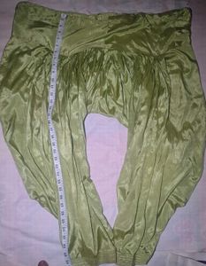 Olive Green Silk Salwar Pants