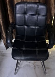 Black Faux Leather Office Chair
