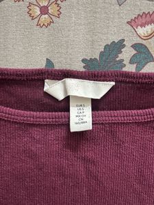 Plum Ribbed Square-Neck Crop Tank