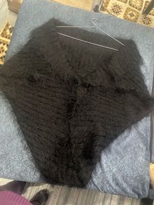 Black Fuzzy woollen shrug