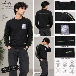 Men's Black Crewneck Sweatshirt