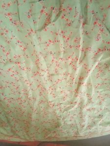 Light Green Floral Print Saree