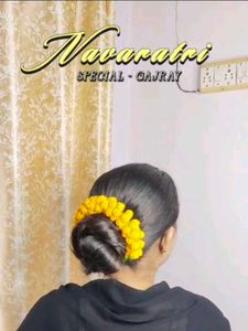 Navaratri Special Gajra Hair Accessory Handmad Cor