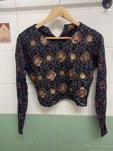 Embellished Crop Blouse