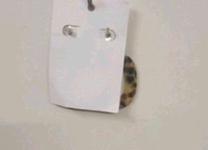 Leopard Print Drop Earrings