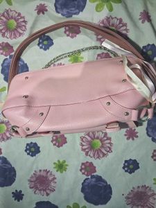 Cute Pink Satchel Bag with Charms