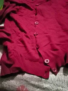 Burgundy Knit Cardigan