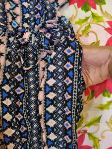 Women's Printed Jumpsuit with Belt