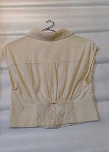 Chic Cream Button-Up Top