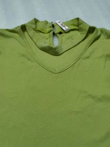 Lime Green V-Neck T-Shirt